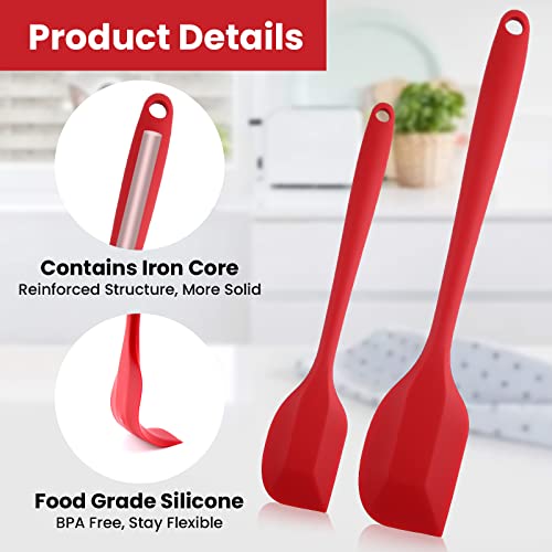 Silicone Spatula, 2 Pcs Spatulas Silicone Heat Resistant, Baking