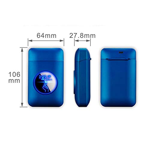 Cigarette Case King Size Cigarettes Box Full Pack 20pcs Regular Size Cigarettes Portable(Blue) - Thumbnail 2