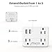 Multi Plug Outlet, USB Wall Charger Outlet Extender with High Speed 2.4A 2USB 3AC Outlets No Surge Protector Travel Power Strip, Outlet Splitter Cruise Ship Accessories Plug Extender(Gray)