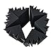 Burdurry New 8 Pack of 4.6 in X 4.6 in X 9.5 in Black Soundproofing Insulation Bass Trap Acoustic Wall Foam Padding Studio Foam Tiles (8PCS, Black)