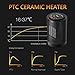 SENDOW Portable Electric Space Heater, 1200W PTC Ceramic Heater Fan with Adjustable Thermostat Overheat & Tip-Over Protection Auto Oscillation