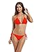 Zeraca Women's Tie Side Pantie Triangle Bikini Set