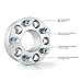 1.5 inch Hubcentric Wheel Spacers No Lip - 5x4.75 to 5x4.75, 70.5mm Bore, 12x1.5 Studs Nuts - Compatible with Chevy Blazer Camaro Corvette S10 GMC S15 Jimmy Pontiac Trans Am - Silver Adapters 2pcs