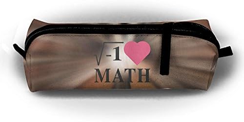 I Love Math Zipper Pen Bag,Stationery Pouch,Multi-colored Pencil Bag Case Cosmetic Bags