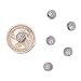 NBEADS 10 Pcs 8mm Micro Pave Cubic Zirconia Beads, Platinum Color Brass Clear Crystal CZ Stones Pave Micro Setting Disco Ball Spacer Beads Round Cubic Zirconia Charm Beads for Jewelry Making