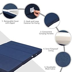 Giantex 4" Thick Folding Portable Mattress Pad Sofa