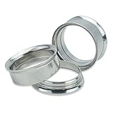 D&M Jewelry Pair Silver Stainless Steel Screw Ear Tunnels Plugs Expander Piercing