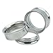 D&M Jewelry Pair Silver Stainless Steel Screw Ear Tunnels Plugs Expander Piercing