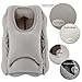 Travel Pillow, Portable Head Neck Rest Inflatable Pillow from HOMCA, Design for Airplanes, Cars, Buses, Trains, Office Napping, Camping - Includes FREE Eye mask (Gray)