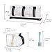 METKA Kitchen Seasoning Box Set - 3 Separate Handle Condiment Boxes-Seasoning Box Jar Plastic Condiment Transparent Storage Container- Cruet with Cover and Spoon (White)