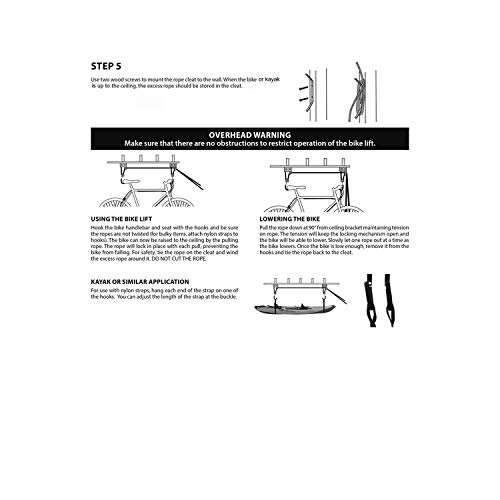 GREAT WORKING TOOLS Kayak Hoist Kayak Storage Pulley System for