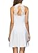 Lyrur Women's Vintage Halter Neck Sleeveless Fitted Bodice Formal Pure White Lace Keyhole Skater Party Dress (S, 9009-White)