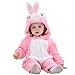 MICHLEY Unisex Baby Romper Winter and Autumn Flannel Costume Animal Outfits Pink-70cm