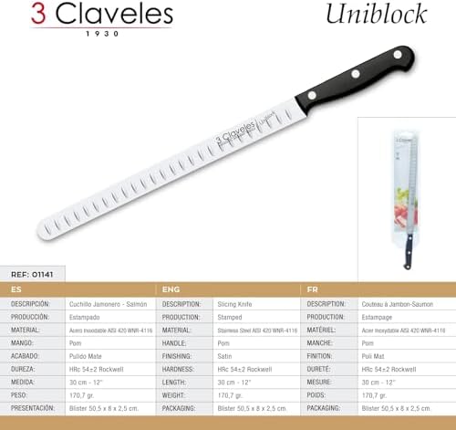Faca, preta, 30 cm - 12"