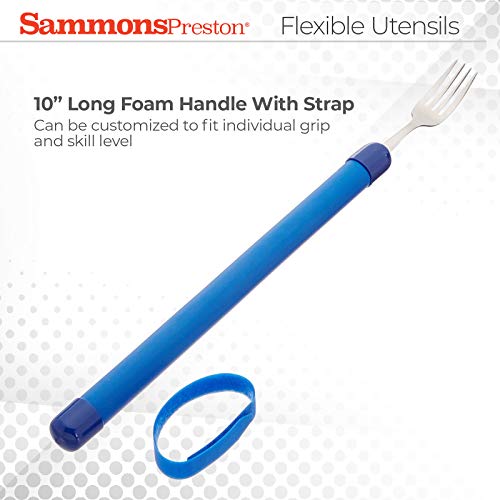 Sammons Preston Flexible Fork with Foam Handle, Bendable Foam Handle