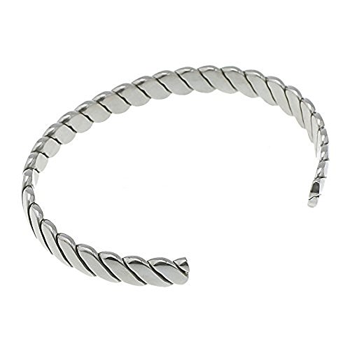 TreasureBay Men's Stainless Steel twisted Bangle Bracelet