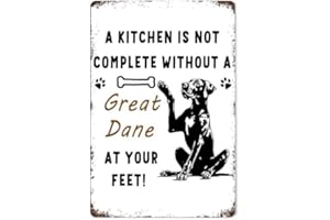Funny Great Dane Kitchenvintage Tin Signs Metal Wall Arts,Funny Great Dane Gifts Tin Sign,Great Dane Decorative For Kitchen,G