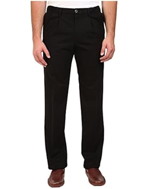 Men's Men's Big & Tall Signature Stretch Pleat Black X Pants