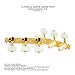 DJ204GK-P1W TENOR Classical Guitar Tuners, Tuning Key Pegs/Machine Heads for Classical or Flamenco Guitar in Gold Plated Finishing with Pearl Colored Buttons.