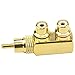 WMYCONGCONG 2 PCS RCA Splitter Adapter RCA Male to 2 Female Right Angle Splitter Plug Connector