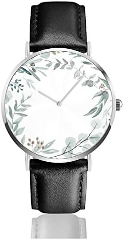 Australian Natives Eucalypt Gum Leaves Sew Your Own Roundie Play Mat Classic Casual Quartz Watch Stainless Steel Leather Strap Watches