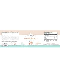 Alani Nu - Polvo de entrenamiento con café, L-Theanine y Beta Alanine, arco iris, 30 servilletas