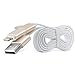 KWE 2 Port 2.1A Dual USB Car Charger and CE Certified 2in1 3ft Apple iphone Lightning to USB Cable & Micro USB to USB Cable for Smart Cell Phones(Gold)
