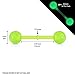BodyJ4You 6PC Nipple Bars Tongue Barbell Glow In Dark 14G Multicolor Bioflex Set Body Piercing Rings