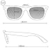 WearMe Pro Faux Wood Reflective Color Lens Horn Rimmed Sunglasses (Dark Wood Print, 54)