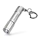 EverBrite Keychain LED Flashlight Mini Bright Keyring Portable Pocket Lights IPX4 Water Resistant AAA Battery Included Silvery, 3.1 Inch