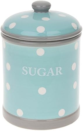 duck egg blue tea coffee sugar canisters