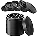 iRainy [5 Piece] Spice Herb Grinder with Pollen Catcher, 2.1 Inch, Metal Black primary