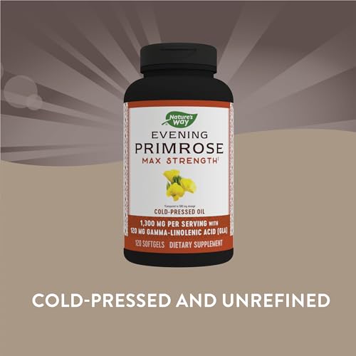Nature's Way Evening Primrose Oil, Max Strength, Cold Pressed
