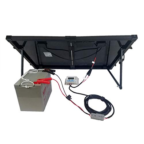 ACOPOWER 12V Portable 100 Watts Solar Panel Kit Suitcase with LCD Charge Controller (100W w/LCD Controller)