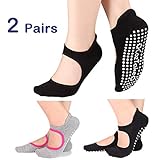 Yoga Socks Non Slip Skid Pilates Ballet Barre with Grips Cotton For Women Men