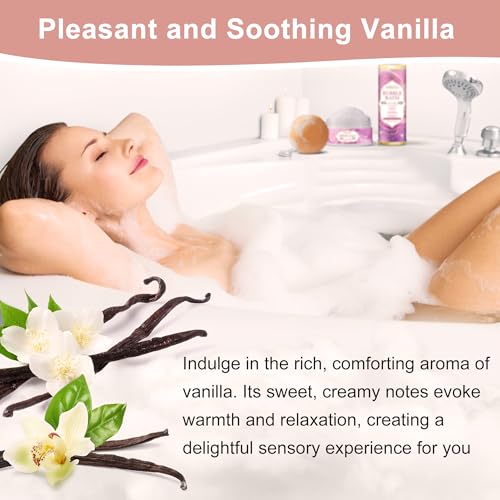 Christmas Gifts for Women,Stress Relief & Relaxing Body Wash Bath Set,Vanilla Home Spa Basket Gifts Set for Woman Mom Wife Her Sister,Unique Self Care Womens Gift ,Birthday Secret Santa Gifts Women