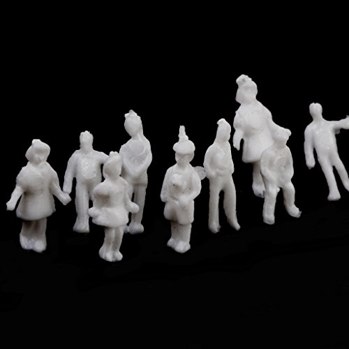 200PCS Weiß / Hellgrau Modellbahn Personen Figuren Gradeinteilung TT – Bild 5