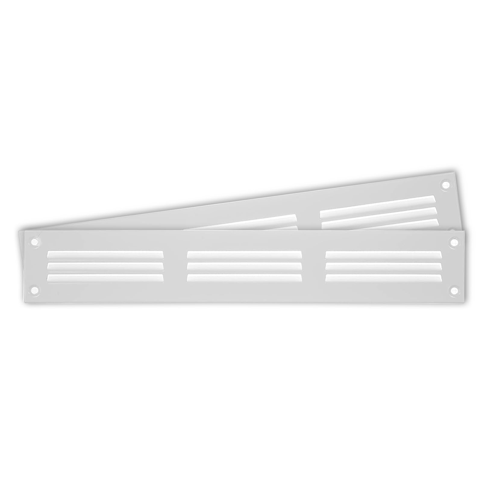 2-Pack 12" x 2" Inch / 300 x 50 mm White Air Vent Cover - Steel Return Air Grilles - for Ceiling and Sidewall - HVAC - with Insect Protection Screen (11.81 x 1.97 Inch, White)