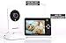 Babysense Video Baby Monitor 3.5 Inch Screen - Wide Angle Lens Included, Night Vision, Talk Back, Room Temperature, Lullabies, White Noise, Long Range and Battery Life