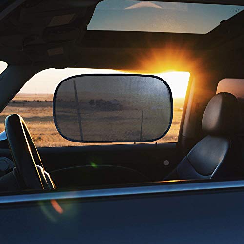 Pulaisen Car Window Shade - Sunshade Car Side Window Clings - 80GSM UPF50+ Blocks Over 99% Harmful UV Rays - Baby Side Window Car Sun Shades 20"x 12" 19"x 14" (20"x12"&19"x14")