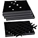 Soaptree Velvet 36 Grid Jewelry Tray Stackable Showcase Display Organizer ,1 Piece (36 Grid Jewelry Tray)