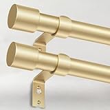 IFELS 2 Pack Heavy Duty Curtain Rods for Windows 72