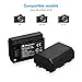 Powerextra 2 Pack Replacement Sony NP-FZ100 Battery 2500mAh and Smart Dual Charger LCD Display for Sony Alpha 9, A9, Alpha 9R, A9R, Alpha 9S, A7RIII, A7R3 Camera