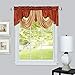 Valarie Fancy Window Valance. 54 x 18 inches. Taffeta Fabric with Soft Satin Swag. Add Some Royal luxruy Accent to Your Home. (Rust)