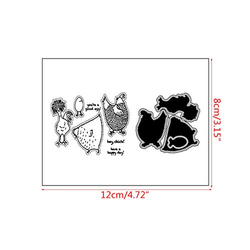 Happy Chick DIY Cutting Dies Stencil Silicone Stamp Scrapbooking Embossing Paper Card Decor