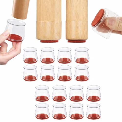 Kit Protetor de Pé de Móveis em Silicone, Antiderrapante, Protege Piso e Evita Arranhões - Proteção para Pé de Cadeiras, Mesas, Sofás, Camas e Guarda-Roupas, Pés Redondos e Quadrados - UpShop (16)
