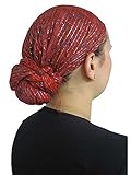 Printed Tichel - Fine And Delicate Printed Tichel (Red)