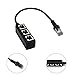 RJ45 Male to 3 x Female LAN Ethernet Splitter Adapter Cable, Network RJ45 Splitter Adapter 1 to 3 Port Ethernet Socket Connector Switch for CAT 5 CAT 6 Cat7 (Black)