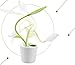 Desk Lamp MECO Working Light USB Rechargeable Desk Light Eye-care studying lamp Flexible Neck 3-Level Dimmer LED reading lamp with Touch-Sensitive Switch and Decor Plant Pencil Holder(Green)