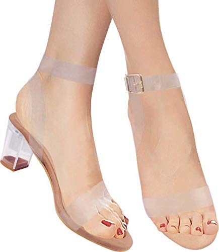 clear designer sandals